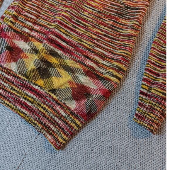 Rocawear Off The Shoulder Knit Top Medium Multicolor Striped Stretch Shawl Neck - Picture 9 of 16